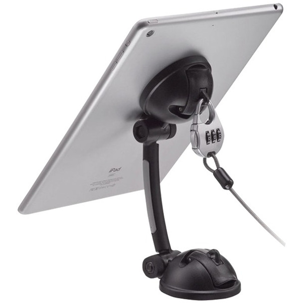 Suction-Mount Stand with Theft-Deterrent Lock for Tablet/Smartphone