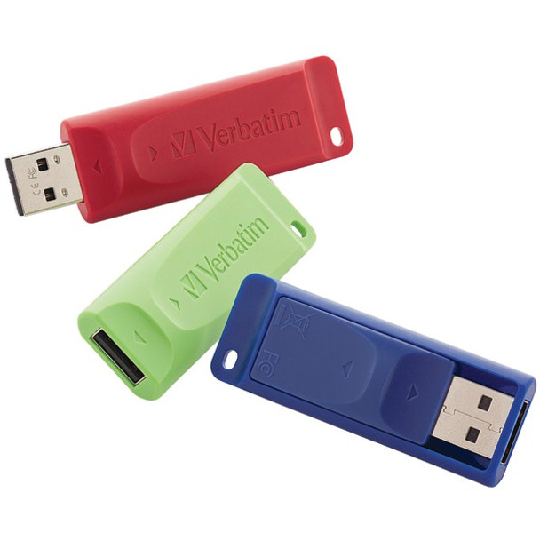 8GB Store 'n' Go(R) USB Flash Drives, 3 pk