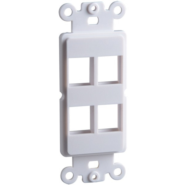 4-Port Keystone Decor Plate Insert