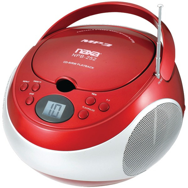 Portable CD/MP3 Players with AM/FM Stereo (Red)