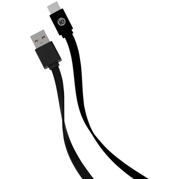 Flat USB-C(TM) to USB-A Cable, 4ft (Black)