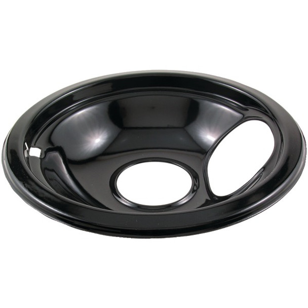 Black Porcelain Replacement Drip Pan (6")