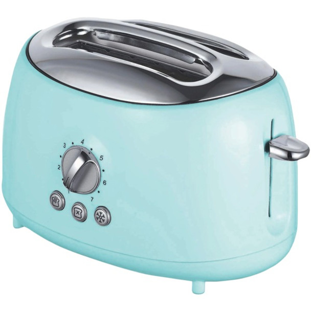 Cool-Touch 2-Slice Retro Toaster with Extra-Wide Slots (Blue)