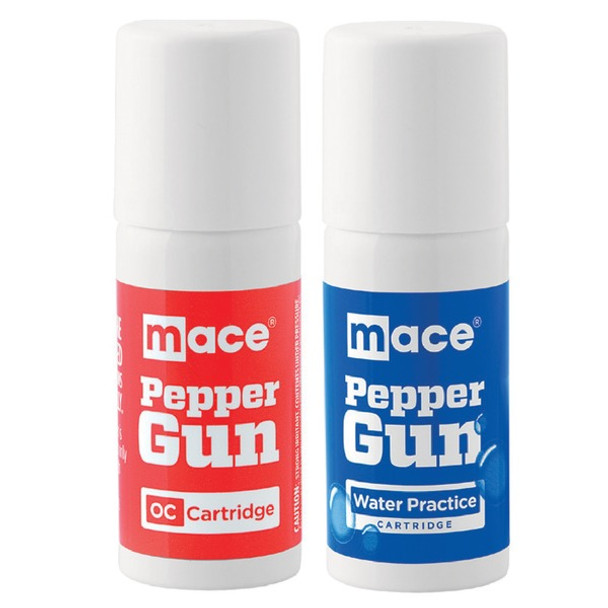 Replacement OC Pepper and Practice Water Cartridge for Mace(R) Brand Pepper Guns