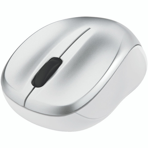 Silent Wireless Blue-LED Mouse (Silver)