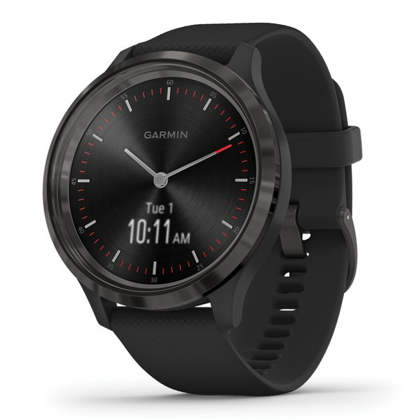 vivomove(R) 3 Hybrid Smartwatch (Slate Stainless Steel Bezel with Black Case and Silicone Band)