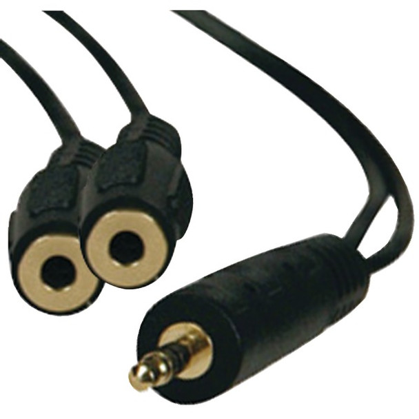 3.5mm Stereo Cable Y-Adapter, 1ft