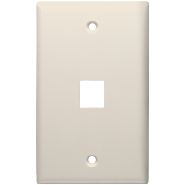 1-Port Standard Size Keystone Wall Plate (Lite Almond)