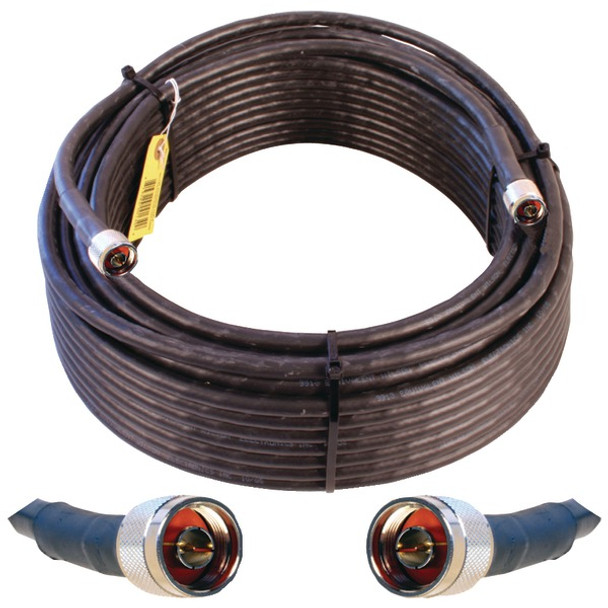 Wilson-400 N-Male to N-Male Coaxial Cable, 100ft (Black)