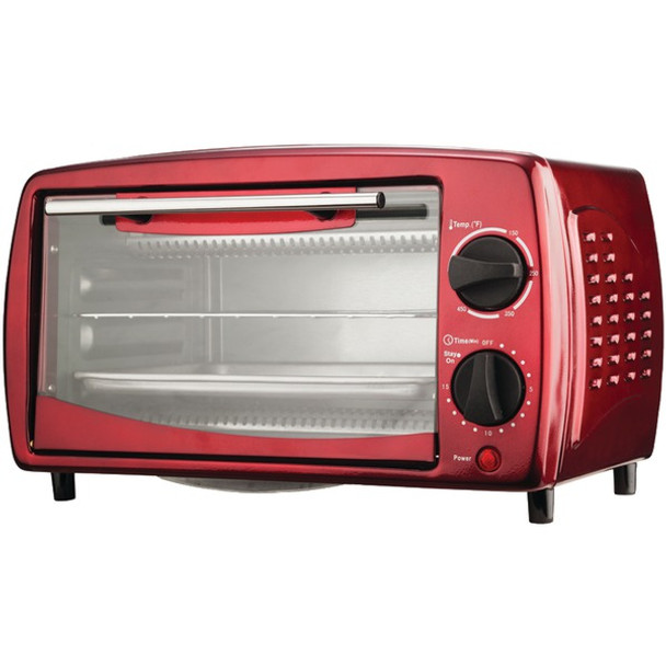 4-Slice Toaster Oven and Broiler (Red)