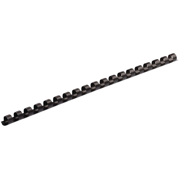 1/4" Round-Back Black Plastic Combs, 100 pk