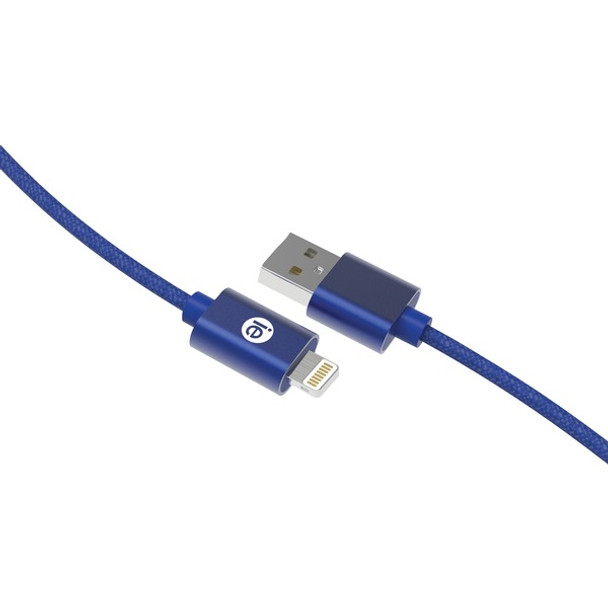 Charge & Sync Braided Lightning(R) to USB Cable, 6ft (Blue)