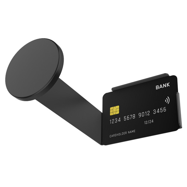 ID and Card Holder with Magnetic Attachment for Card Scanning