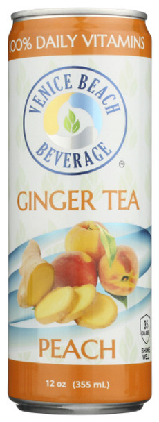 Venice Beach Beverage: Ginger And Peach Vitamin Iced Tea, 12 Fo