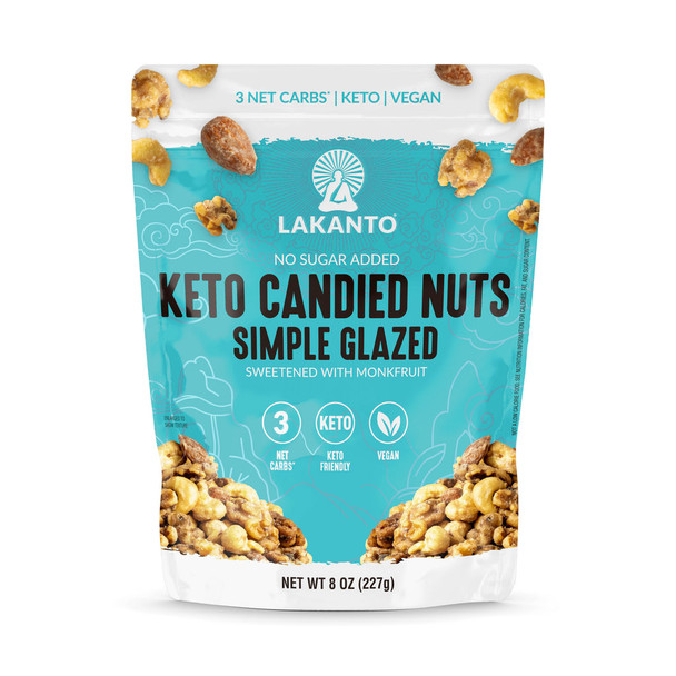 Lakanto: Nuts Candied Simple Glzd, 8 Oz