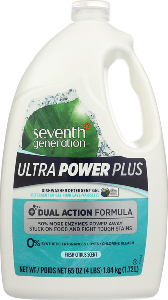 Seventh Generation: Ultra Power Plus Dishwasher Detergent Gel, 65 Oz