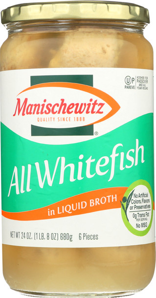 Manischewitz: Fish Whitefish All Non Jellied, 24 Oz