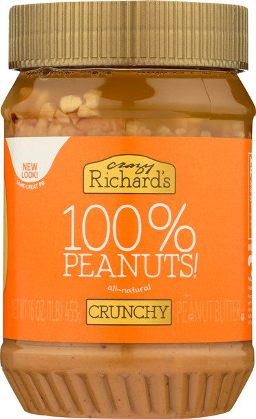 Crazy Richard's: Crunchy Peanut Butter, 16 Oz