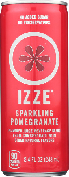 Izze Beverage: Sparkling Juice Pomegranate, 8.4 Fl Oz