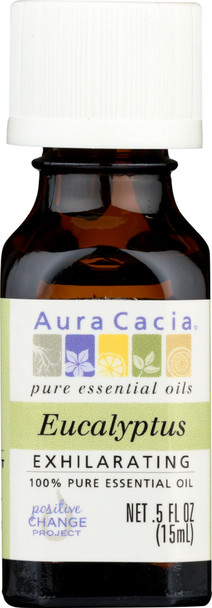 Aura Cacia: 100% Pure Essential Oil Eucalyptus, 0.5 Oz