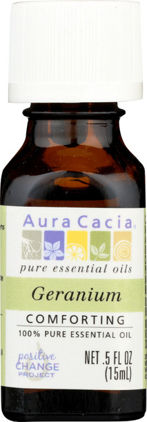 Aura Cacia: 100% Pure Essential Oil Geranium, 0.5 Oz