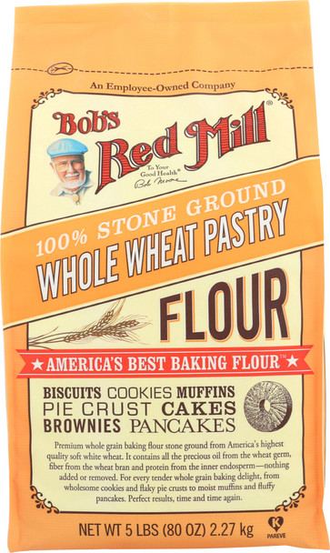 Bob's Red Mill: Stone Ground Whole Wheat Pastry Flour, 5 Lb