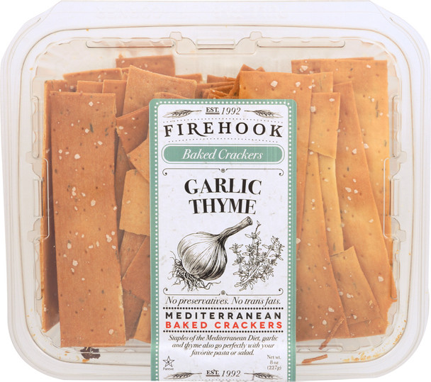 Firehook: Garlic Thyme Baked Cracker, 8 Oz