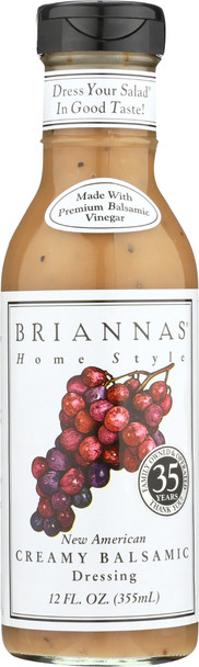 Briannas: New American Creamy Balsamic Vinaigrette Dressing, 12 Oz