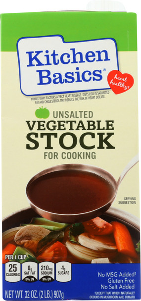 Kitchen Basics: Unsalted Vegetable Cooking Stock, 32 Oz