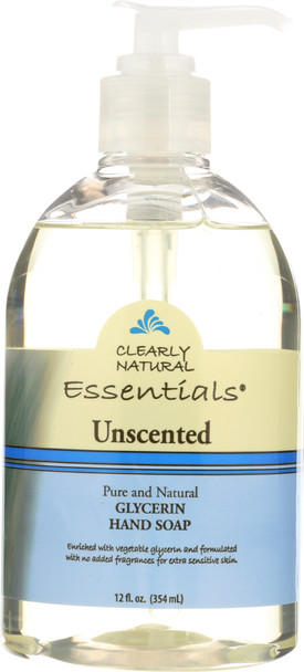 Clearly Natural: Unscented Glycerine Hand Soap Liquid, 12 Oz