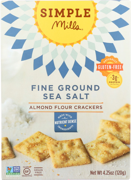 Simple Mills: Fine Ground Sea Salt Crackers, 4.25 Oz