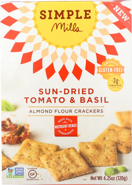 Simple Mills:  Sundried Tomato Basil Crackers, 4.25 Oz