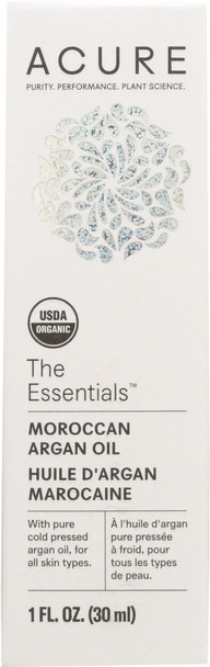 Acure: The Essentials Organic Moroccan Argan Oil, 1 Fl Oz