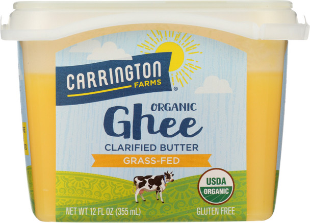 Carrington Farms: Organic Ghee Clarified Butter Grass-fed, 12 Oz