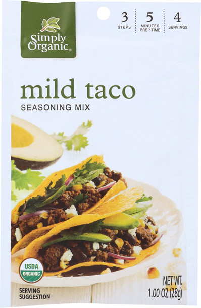 Simply Organic: Mix Taco Seasoning Mild, 1 Oz