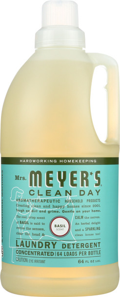 Mrs. Meyer's: Clean Day Laundry Detergent Basil Scent, 64 Oz