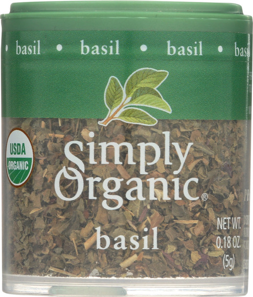 Simply Organic: Basil Leaf Sweet Cut & Sifted, .18 Oz