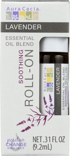 Aura Cacia: Oil Essential Roll-on Lavender, 0.31 Oz