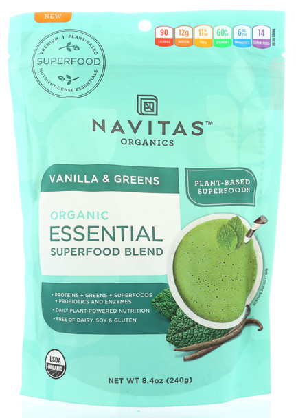 Navitas: Essential Blend Vanilla & Greens, 8.4 Oz