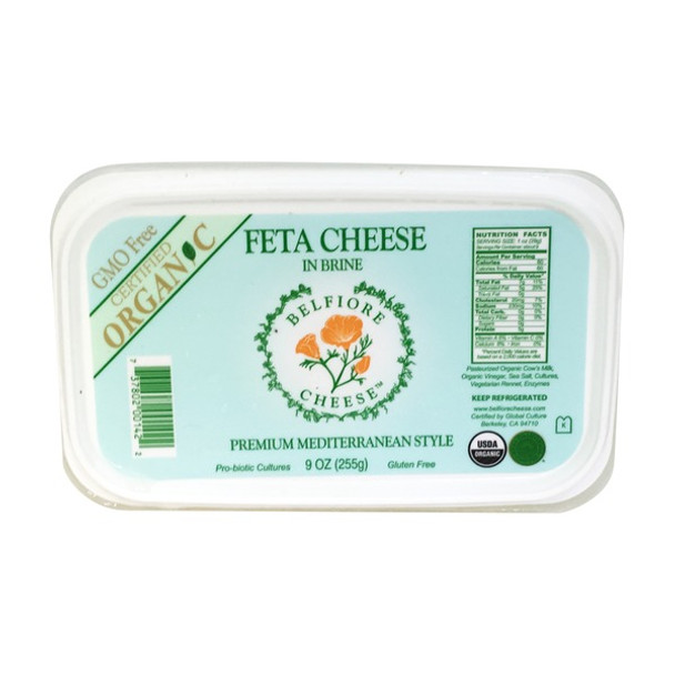 Belfiore Cheese: Organic Feta Cheese In Brine, 9 Oz