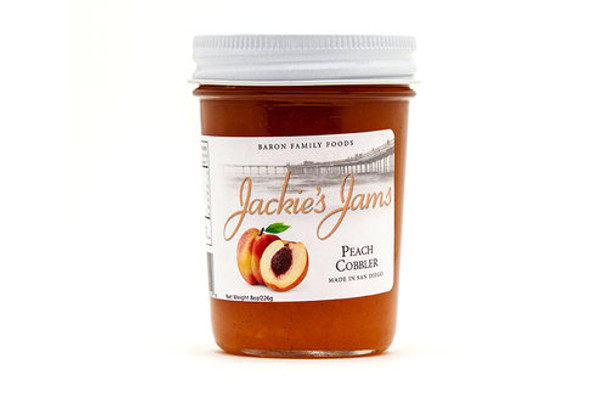 Jackies Jams: Peach Cobbler Jam, 8 Oz