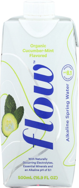 Flow Water: Cucumber Mint Spring Water Alkaline, 16.9 Fo