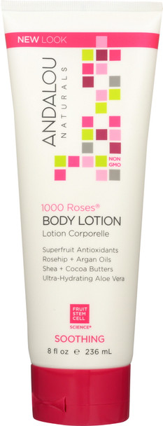 Andalou Naturals: 1000 Roses Soothing Body Lotion, 8 Oz