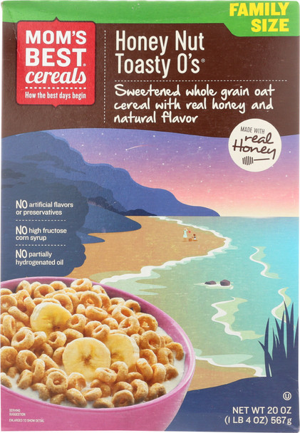 Mom's Best Cereals: Toasty O's Cereal Honey Nut, 20 Oz