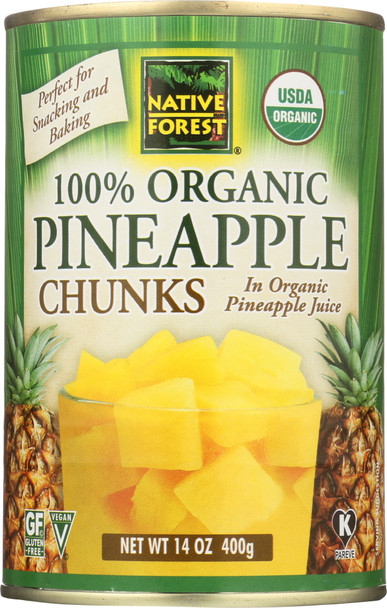 Native Forest: Organic Pineapple Chunks, 14 Oz