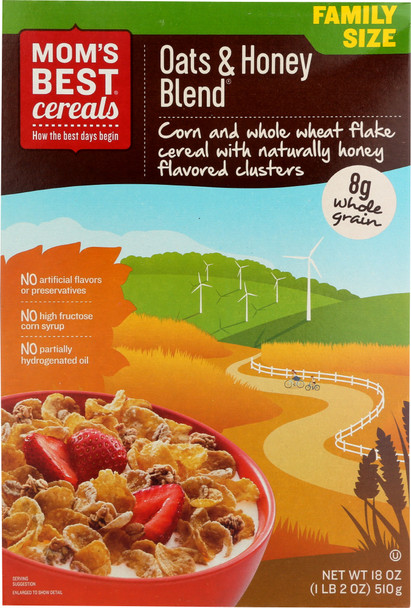 Mom's Best Cereals: Oats & Honey Blend Cereal, 18 Oz