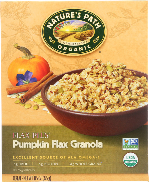Nature's Path: Organic Flax Plus Pumpkin Flax Granola Cereal, 11.5 Oz