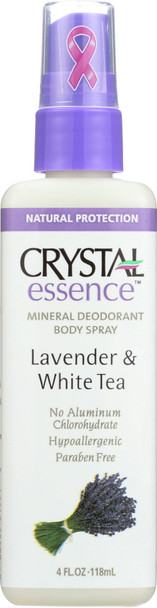 Crystal Body Deodorant: Body Spray Lavender & White Tea, 4 Oz