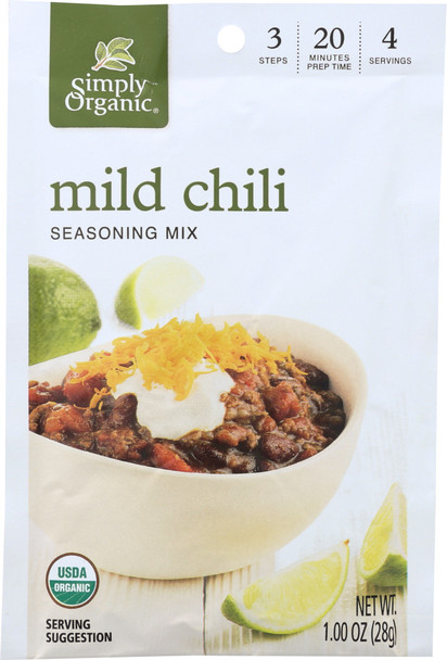Simply Organic: Mix Chili Mild Organic, 1 Oz