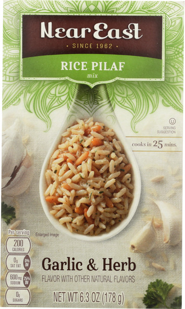 Near East: Rice Pilaf Mix Garlic And Herb, 6.3 Oz